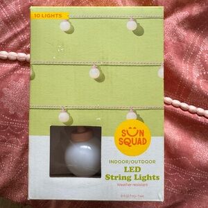 Pink LED string lights